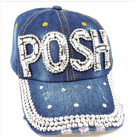 POSH SEQUINED SPARKLY BLING BASEBALL CAP POSH PARTIES AND LIVE SHOWS! - Picture 3 of 6